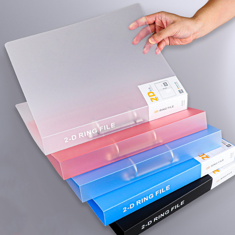 2-ring File Binder File Folder A4 Binder Folder Cover Office Document Organizer Can Hold 200 Sheets