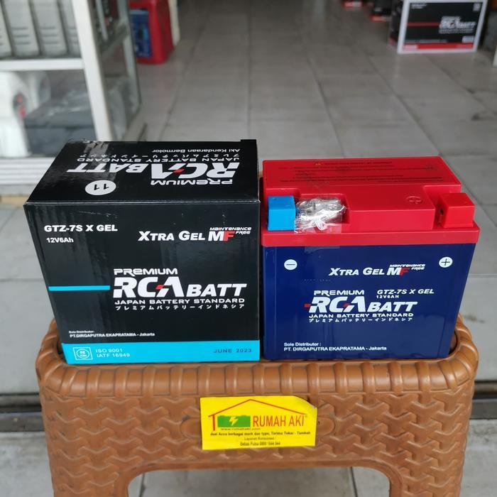 AKI SEPEDA MOTOR RCA BATT (GTZ-7S X GEL - 12V 6AH) VARIO 125-150, NMAX
