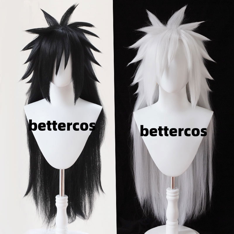 Uchiha Madara Wigs Anime Cosplay Wigs Uchiha Madara Cosplay wigs Long Black Synthetic Hair Wig +
