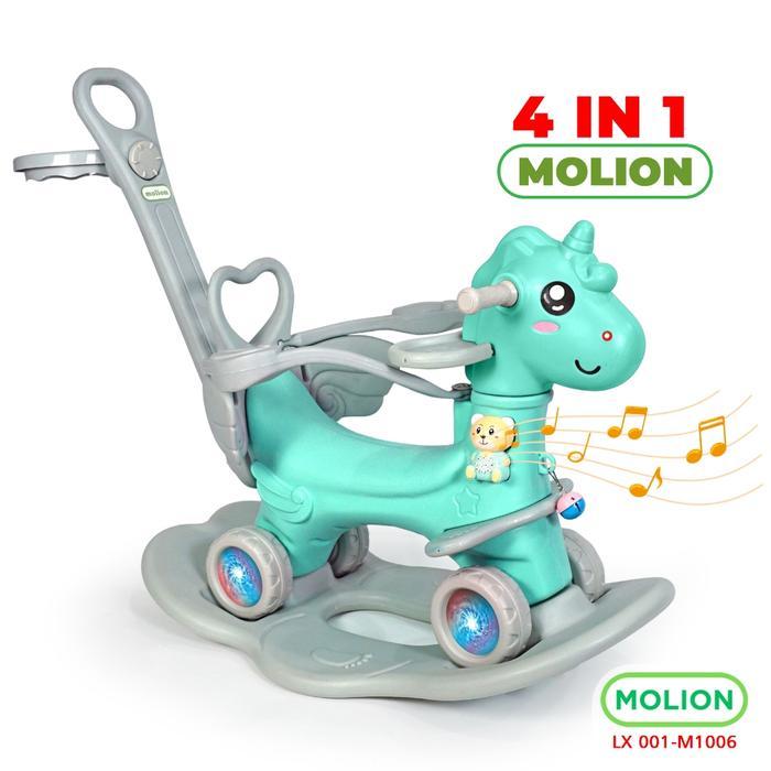 Berkualitas Kuda-Kudaan Anak 4 IN 1 M1006 Mainan Multifungsi Molion, Edukasi & Motorik