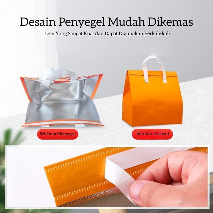 Tas Thermal Cooler Bag / Cooler Bag Aluminium Foil Thermal / Tas Bekal Makanan Anti Air Tahan Panas