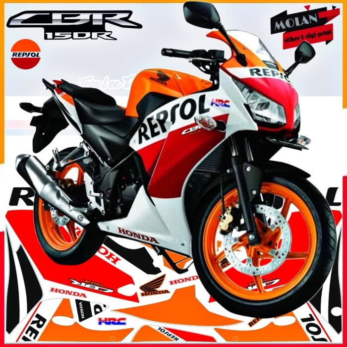 T45 Sticker Striping Motif Ori CBR 150 R K45 REPSOL 2015/2016 - CBR REPSOL K45 TOKOO