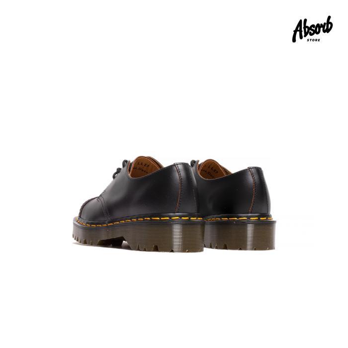 DR. MARTENS 1461 BEX TOE CAP OXFORD (VINTAGE BLACK) MADE IN ENGLAND