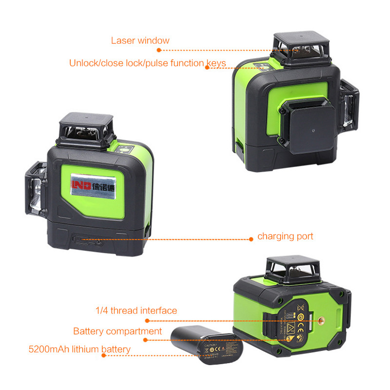 Lnd Green Laser Level 12 Line 360 Degree Laser Level Line 12 Line
