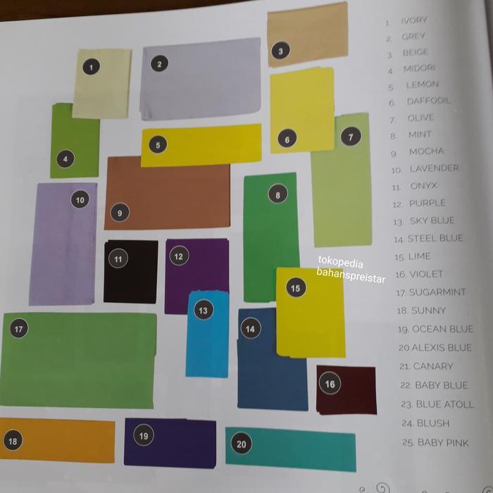 Rds - Bahan Kain Sprei Star Meteran - Star Polos Rainbow