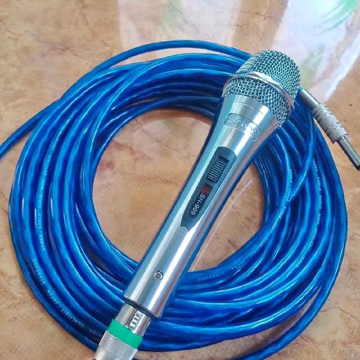 Promo mic kabel 10 meter ful besi lengkap koper mic SNNNNN -- 90009 MIK vocal body mewah Mik