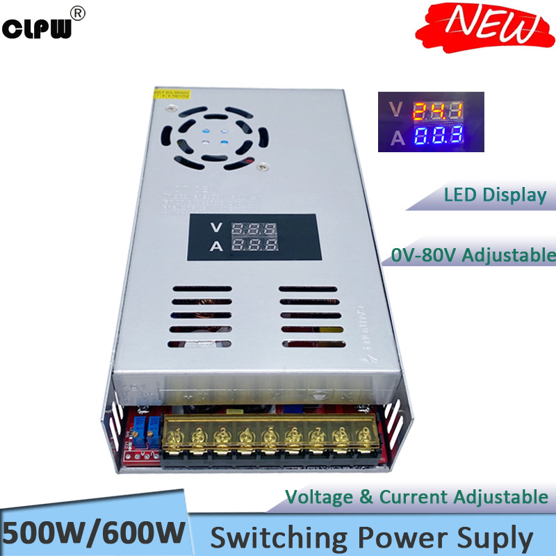 SMPS 600W 12V 42A 15v 33A 18V 36v 60v 13A AC-DC Adjustable Led Light