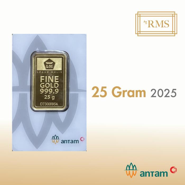 25 Gr (Gram) Logam Mulia/Logam Mulia Antam/Lm/Emas Antam Bersertifikat