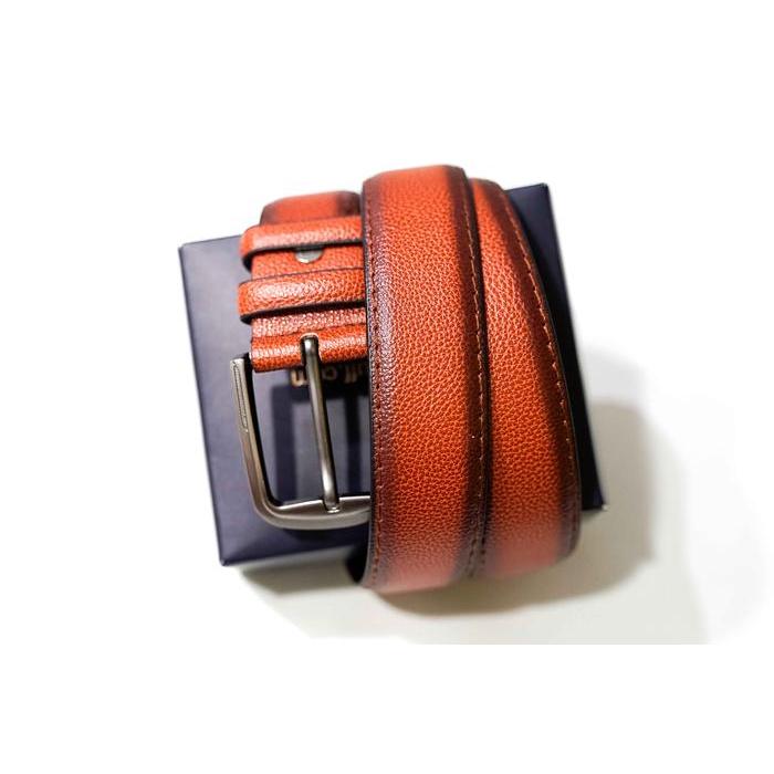 4ijp- Ikat Pinggang Kulit Pria Warna Coklat Ban Pinggang Sabuk Kulit Leather