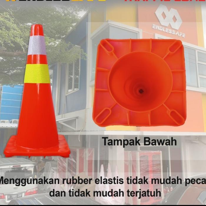 Traffic Cone 75 Best Orange/ Kerucut Pembatas Jalan/ Kerucut Rubber