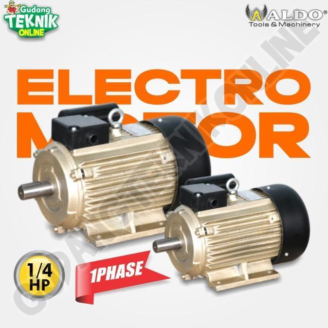 Dinamo Motor Penggerak 1/4Hp 4P 1Ph 1400Rpm ALDO / Elektro Motor ALDO 0.25 Hp Dinamo Motor Penggerak