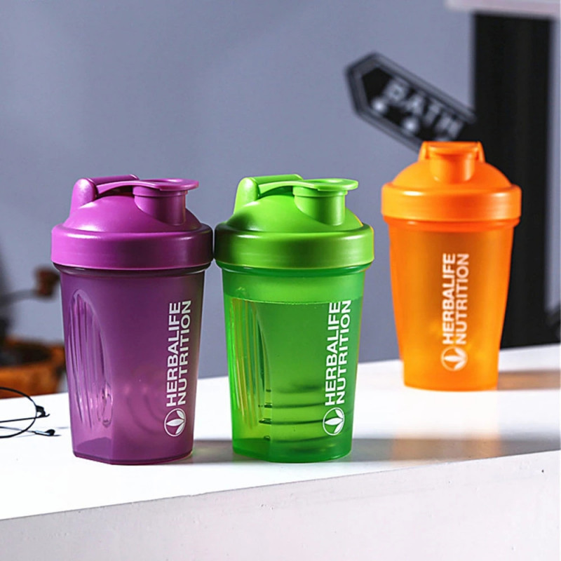 Sport Shaker Bottle 400ML Whey Protein Powder Mixing Bottle Sport Fitness Gym Shaker Outdoor Portabl