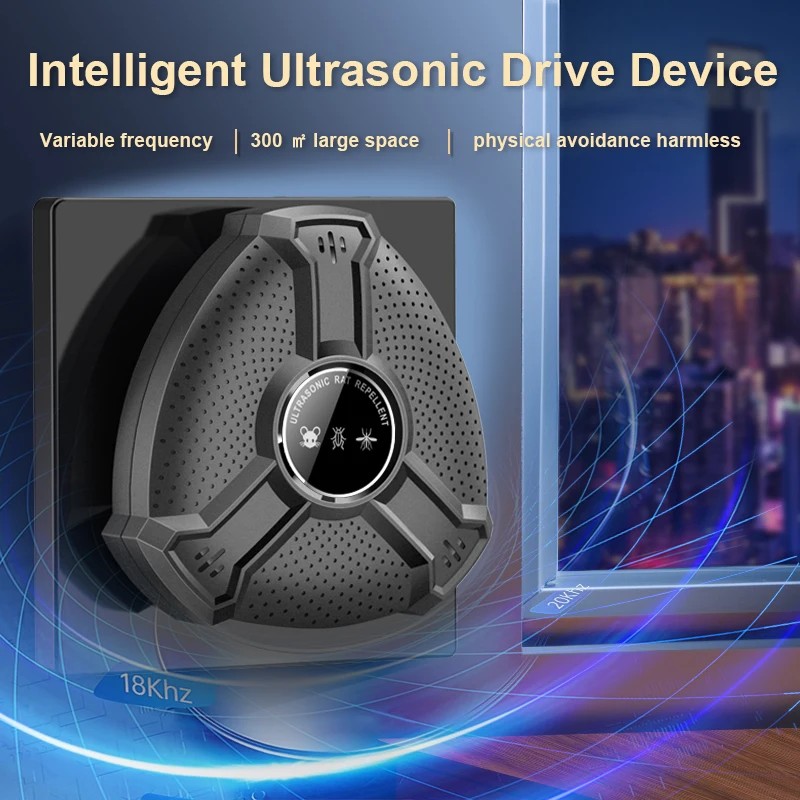 1pc Ultrasonic Rodent Repellent Intelligent Electronic Rodent Repellent with Wide Range Ultrasonic