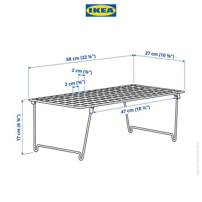 Ikea Grejig Rak Sepatu Hitam Dapat Dilipat 58X27 Cm Original