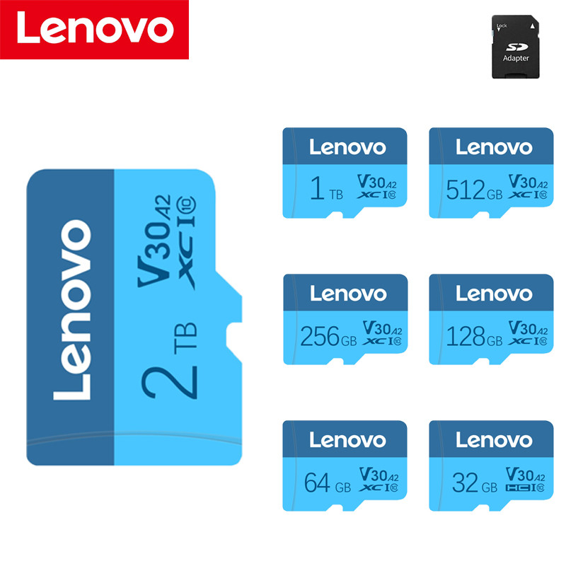 Lenovo Memory Card 128GB 2TB 1TB 512GB 256GB Micro SD Card V60 High