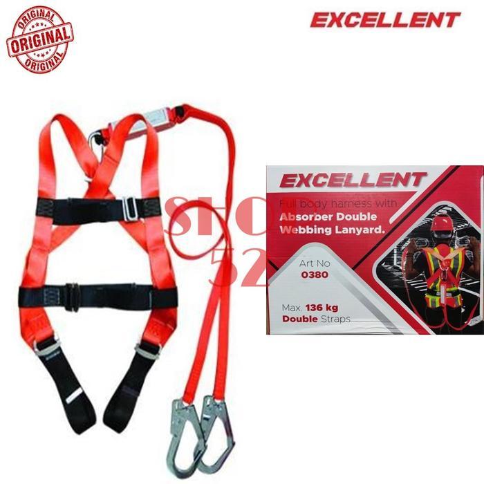 Full Body Harness DOUBLE Hook Besar dengan Shock Absorber