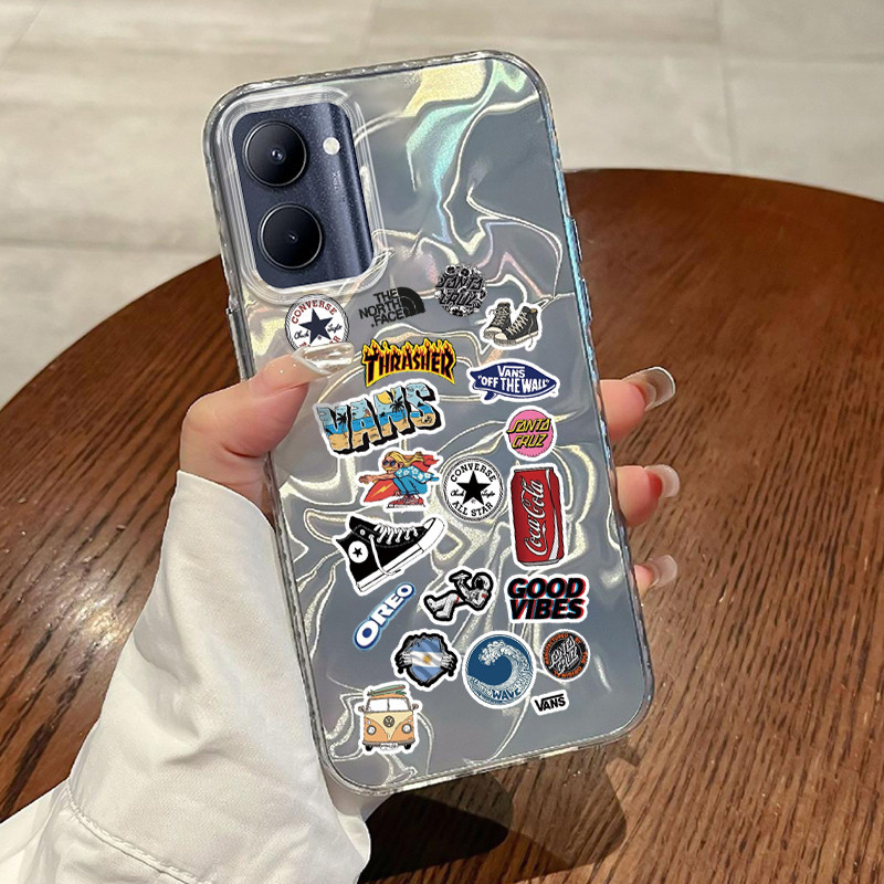 Casing Hp Untuk Realme C33 Case Stiker Sepatu olahraga Lovely Gradiant Laser Kesing Kasing Cesing Si