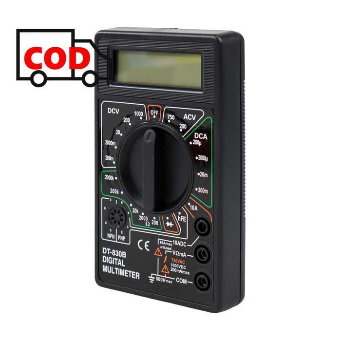 Multimeter Digital LCD Alat Tes Tegangan AC DC Multitester Resistensi Kapasitansi Frekuensi
