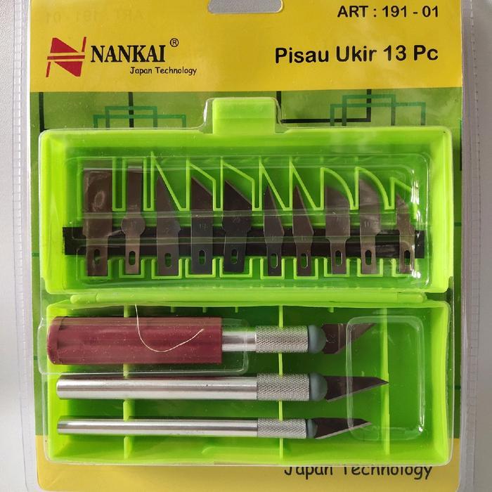 siap kirim] Pisau Ukir Nankai 13 Pcs Untuk Handcraft dan Kelapa Bonsai