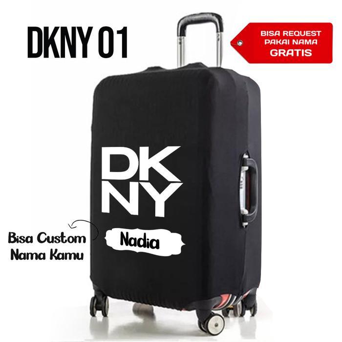 SARUNG PELINDUNG KOPER COVER CUSTOM NAMA DKNY