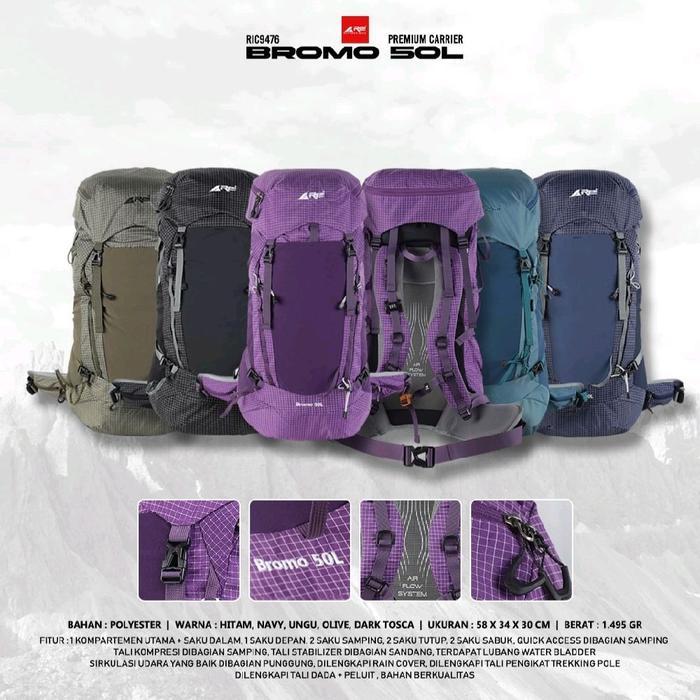 Tas Carrier Gunung Rei Bromo 50L