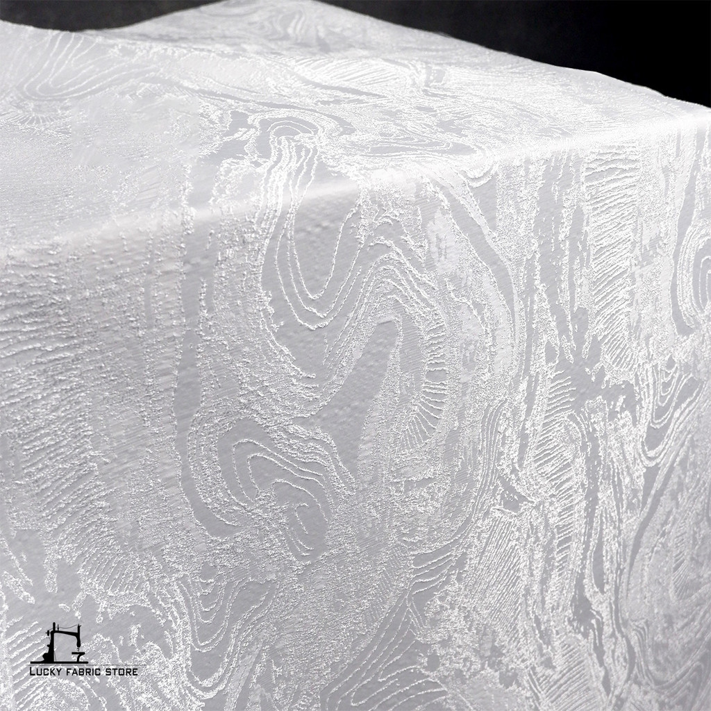 White national style landscape painting, three-dimensional line, jacquard texture, fabric, fashion,