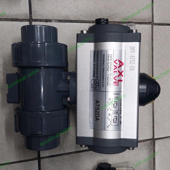 Ball Valve Pvc Actuator Pneumatic 1Inch/Ball Valve Otomatis 1" Pertukangan