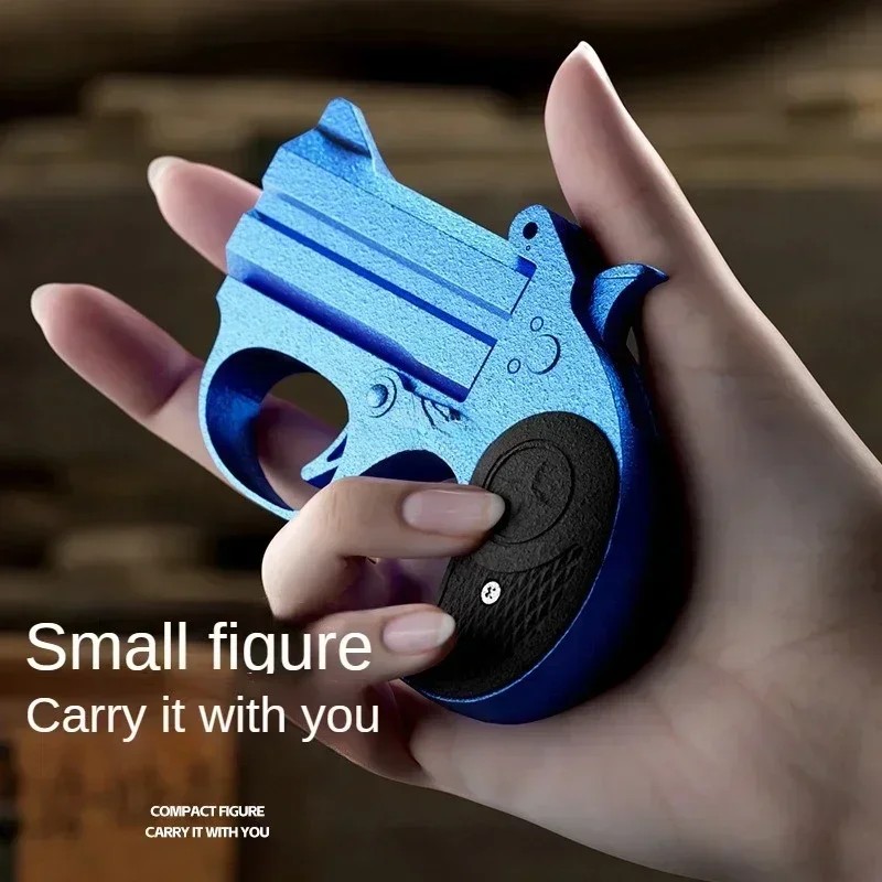 Children Portable Deringer Launcher Mini Manual Soft Bullet Shell Ejection Toy Gun Boy Small Pistol