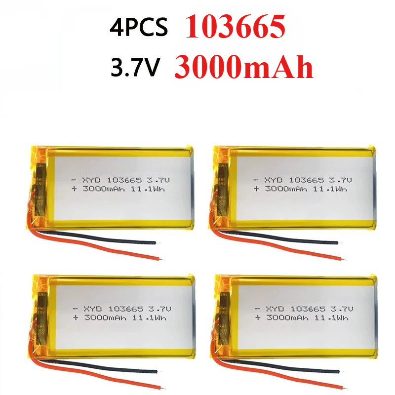 3.7V 1000Mah/1500Mah/2000Mah/2500Mah/3000Mah 4Pcs Polymer Lithium BatteryFor Gps Navigator Ps4 Game