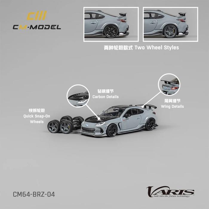 CM64-BRZ-04 - CM MODEL 1/64 Subaru BRZ Varis BRZ ARISING-1 Gray