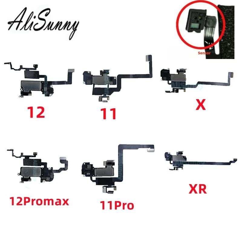 1Pcs Top Front Earpiece Flex Cable For Iphone 11 12 Pro Max X Xs Xr Sensor Proximity Small Earphone
