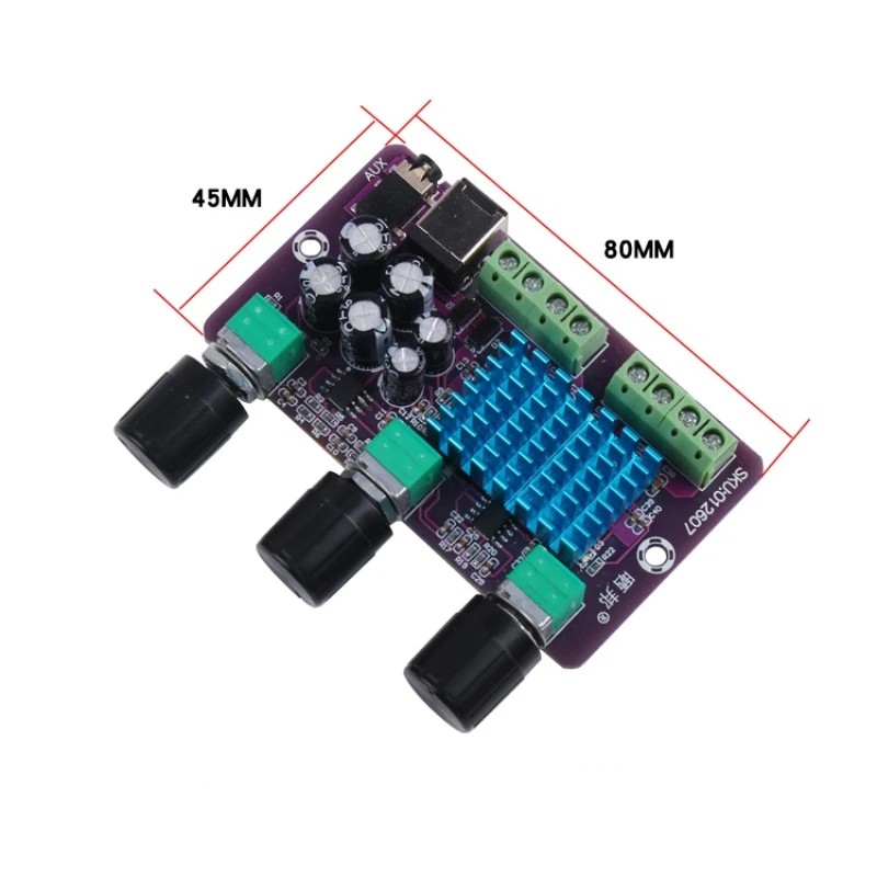 21 Amplifier Class D Digital Amplifier 2X30W+60W Subwoofer Power Amplifier Tone Control Smart Home