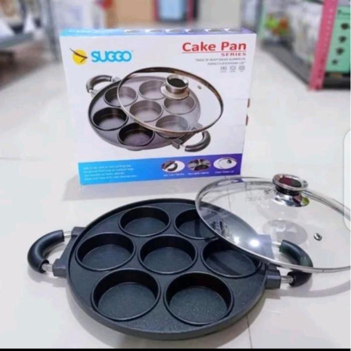 Ready Cetakan Telur Martabak Mini / Cake Pan Teflon Suggo 7 Lubang