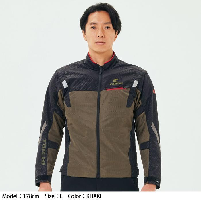 RS TAICHI RSJ331 TORQUE MESH JACKET - KHAKI