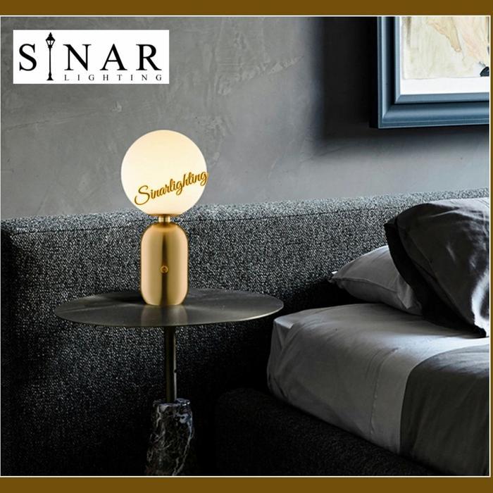 Lampu hias meja modern gold ball 10008/1