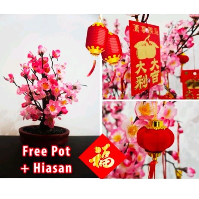 Pohon Angpao Ukuran 40Cm /Pohon Imlek /Bunga Sakura /Pohon Meihua