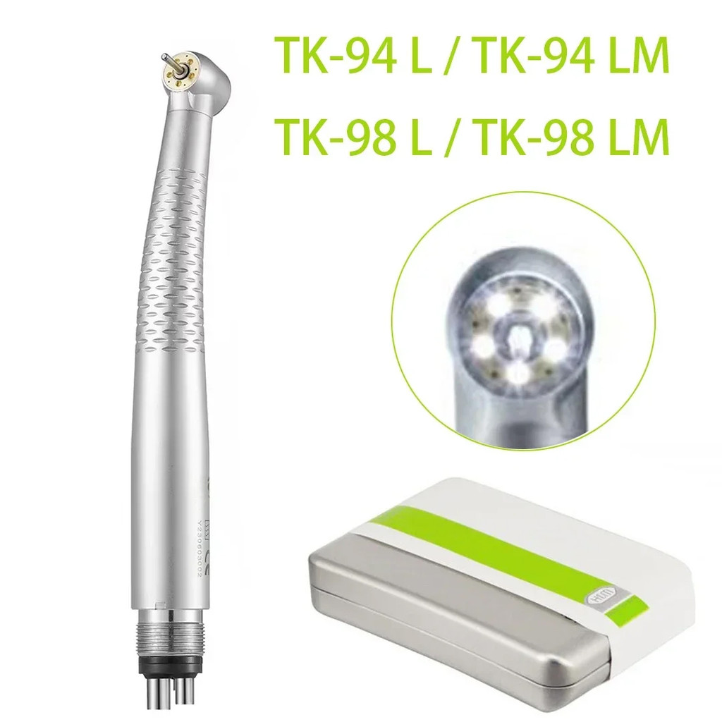 Dental High Speed Handpiece 5 LED Light for W&H TK-94 L /TK-98 L Ring LED + 5 Water Sprays Handpiece