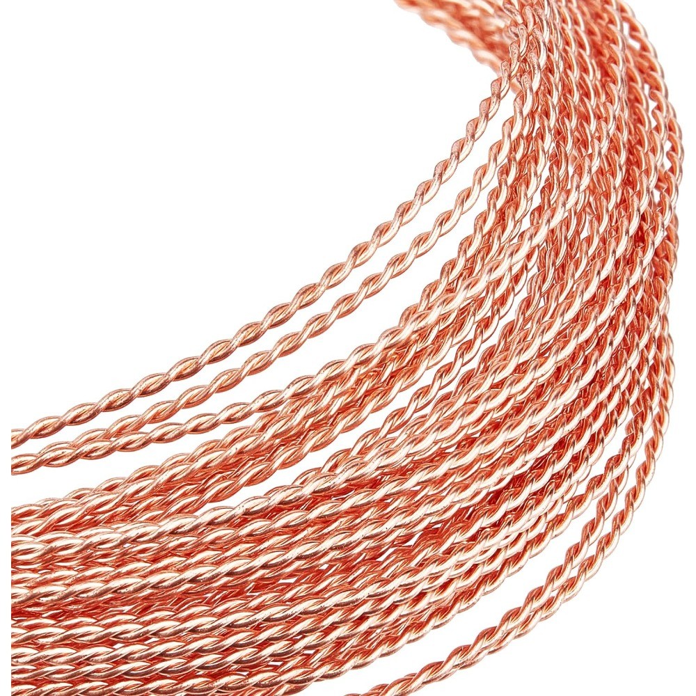 20 Gauge 23Ft Twist Jewelry Wire, Copper Craft Wire Copper Beading Wire for Jewelry Making Supplies