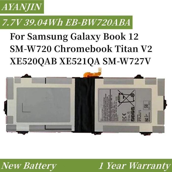 Baterai 7.7V 39.04Wh EB-BW720ABA For Samsung Galaxy Book 12 SM-W720 Chromebook Titan V2 XE520QAB XE5