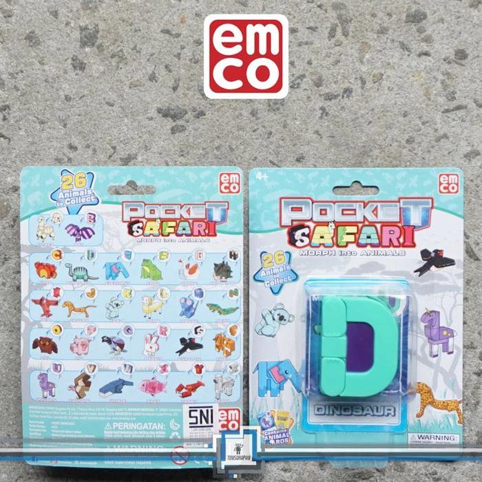 Emco Pocket Safari DINOSAUR Letter D Morphers Transformer Robot Animal