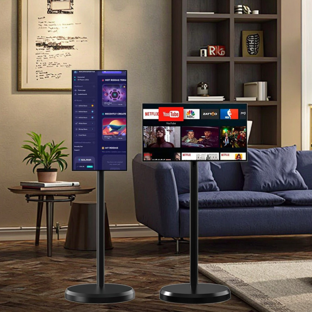 Hot Sale Smart LCD Display Screen Rechargeable 21.5 Inch Portable TV Touch Screen Android TV LED