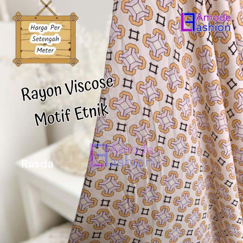 Kain Rayon Viscose Motif Etnik
