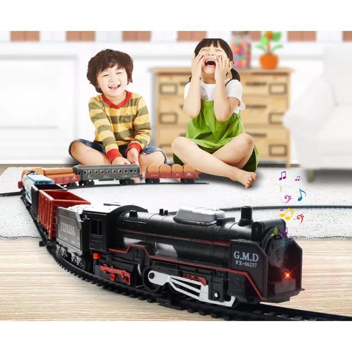 MAINAN KERETA RAILKING UKURAN JUMBO TRACK BESAR ADA LAMPU SUARA