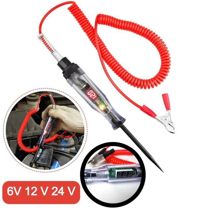 Tespen DC Digital Display Mobil Motor 6V 12V 24V Baterai Aki Kendaraan Auto Circuit Test Pen Voltage