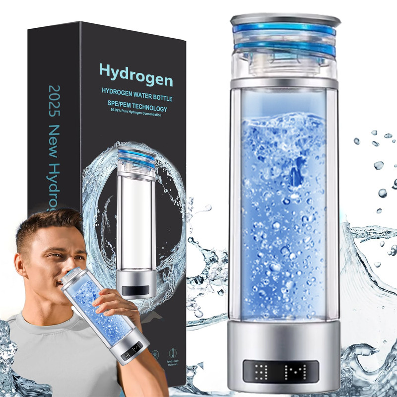 Hydrogen Alkaline Drink Bottle Portable Hydrogen Water Bottle SPE PEM Hydrogen Ionized 350ml