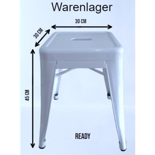 Kursi Cafe Kursi Besi Cafe Kursi Kafe London Stool Kursi Bar (Putih)