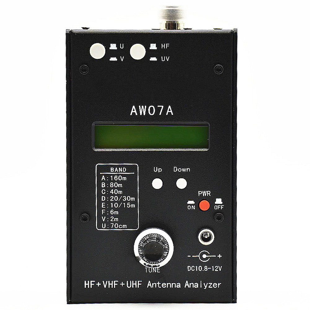 HF/VHF/UHF AW07A 1.5-470MHZ 160M Multiband Antenna Analyzer with 1.0 To 9.99 SWR SWR Antenna Meter