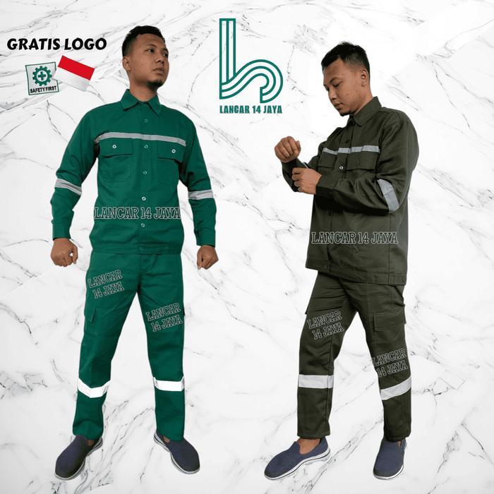 PROMO Setelan Wearpack Safety / Setelan Katelpak Baju dan celana / Seragam Kerja Proyek Terlengkap