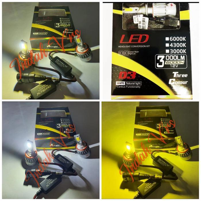 Turbo Led Dotech H11 3 Warna / Lampu Fog Lamp H11 3 Warna Car Kabel