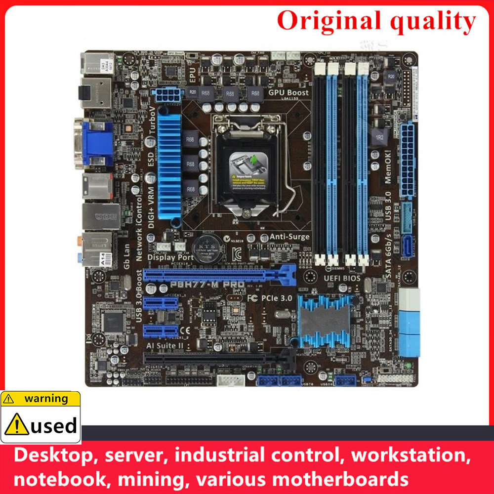 For P8H77-M PRO Motherboards LGA 1155 DDR3 32GB M-ATX For Intel H77 Desktop Mainboard SATA III USB3.